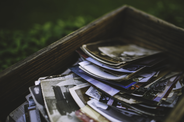 Box of old photographs